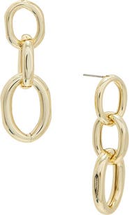 Juvell Oval Link Linear Drop Earrings
