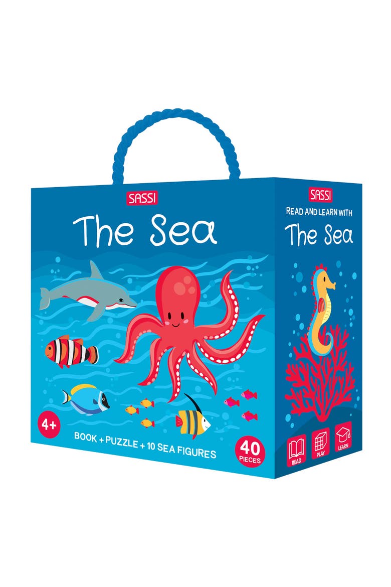 Q Box The Sea Read Play Learn Underwater 40 Piece Set, Main, color, Multicolored