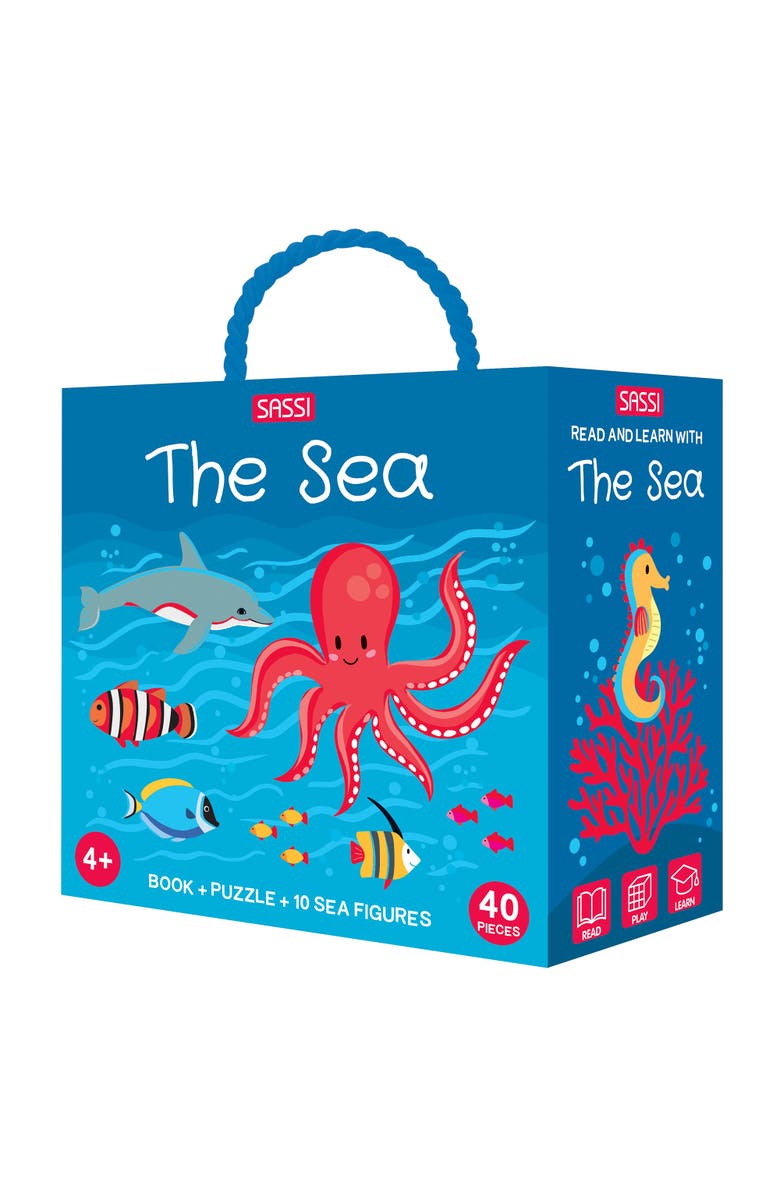 Sassi Q Box The Sea Read Play Learn Underwater 40 Piece Set, Main, color, Multicolored