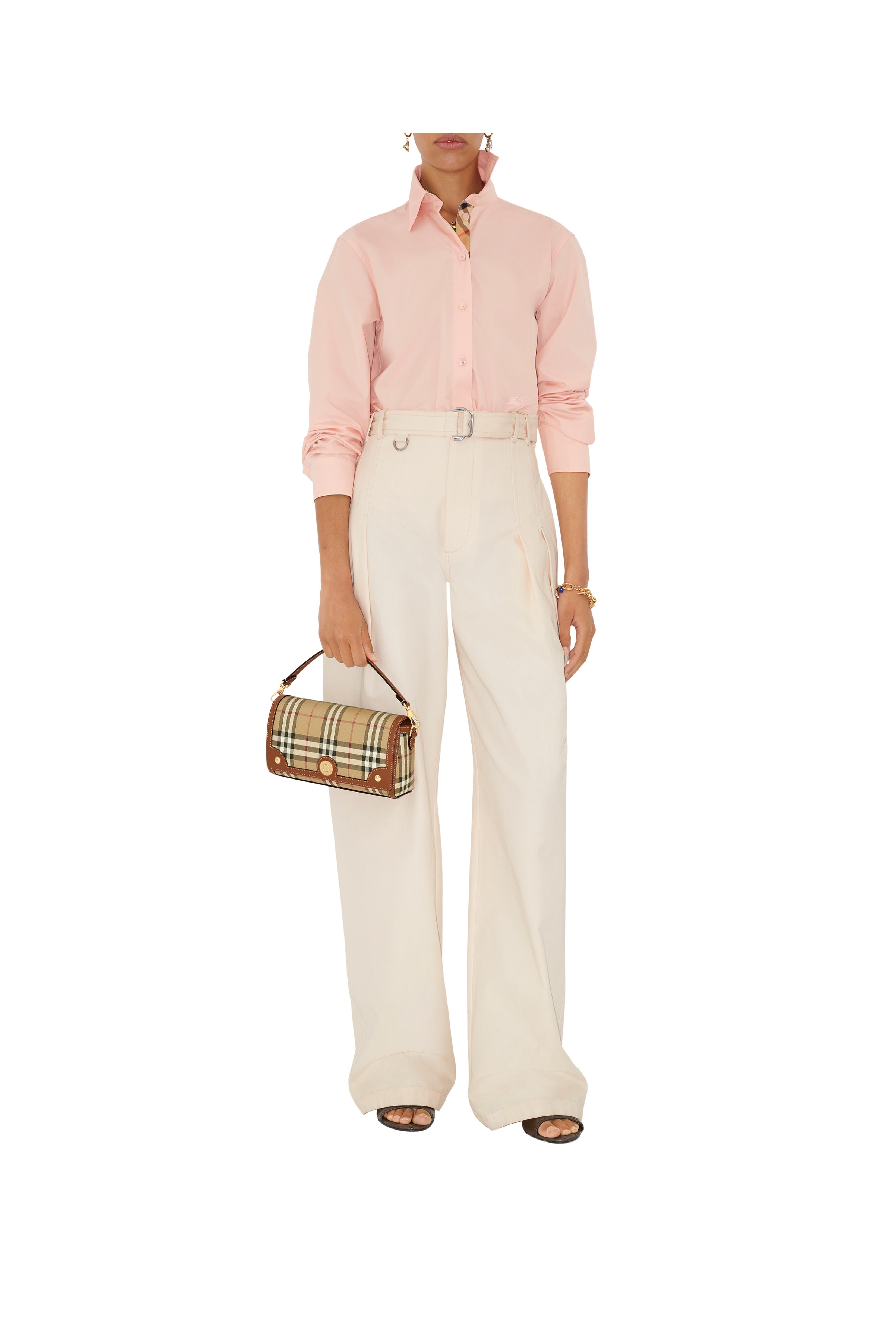 Burberry Top Handle Note Bag, Alternate, color, Archive Beige/Briar Brown