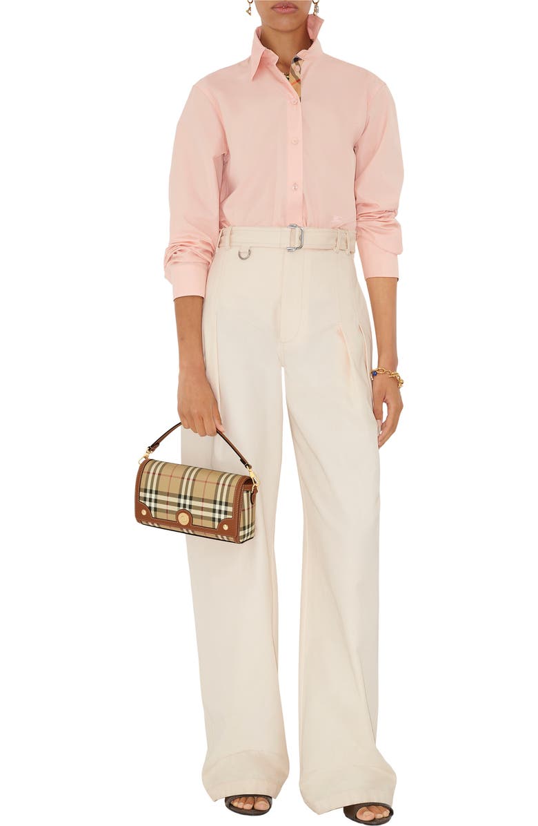 Burberry Top Handle Note Bag, Alternate, color, Archive Beige/Briar Brown