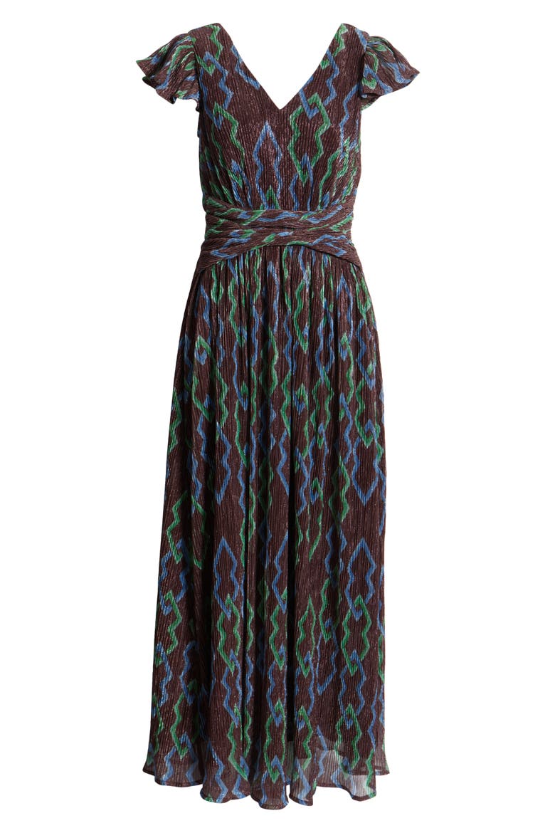 Byanca Print Maxi Dress, Alternate, color, BROWN MULTI