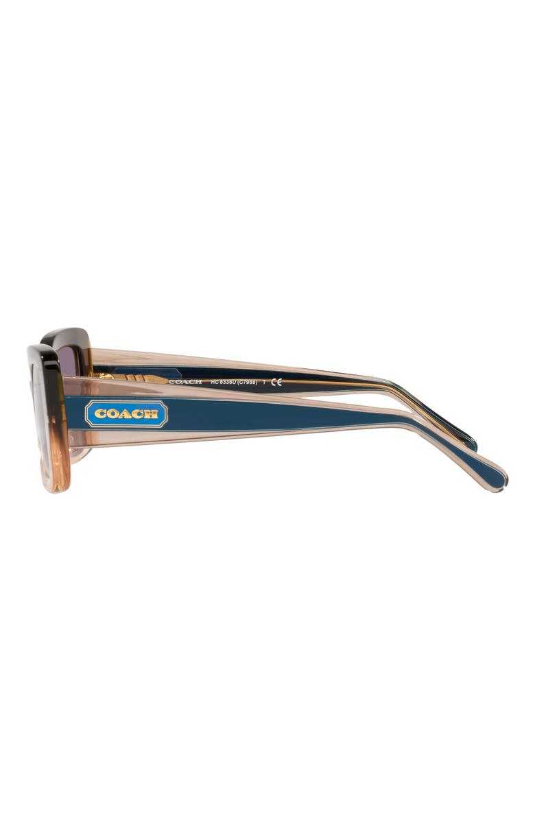 COACH 51mm Rectangular Sunglasses, Alternate, color, 