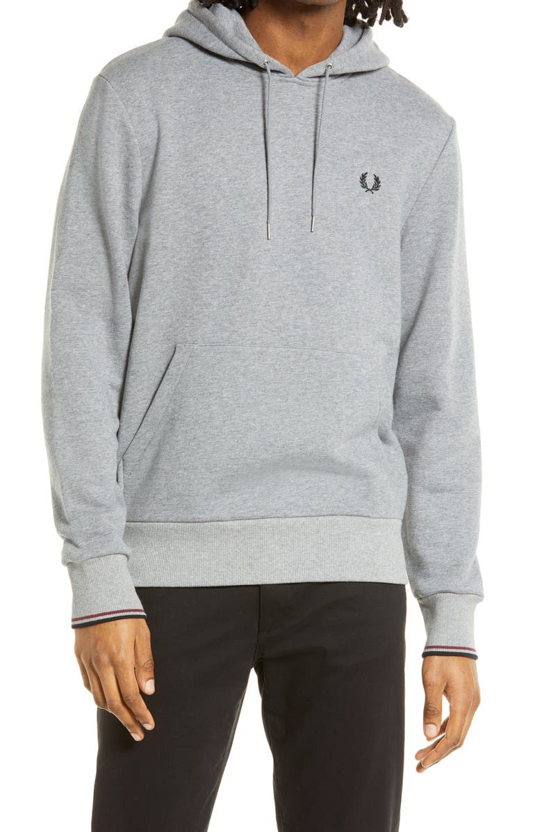 Fred Perry Tipped Cotton Blend Hoodie, Main, color, 
