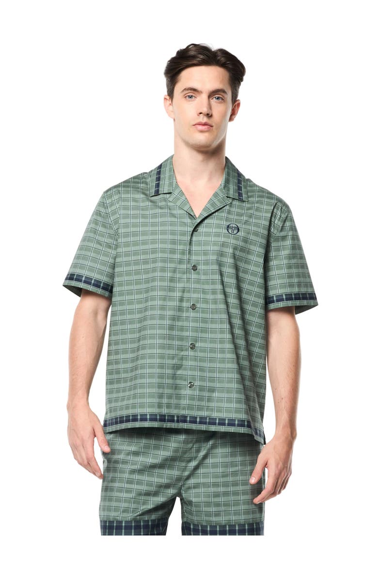 Quadretto Cabana Shirt, Main, color, DUCK GREEN