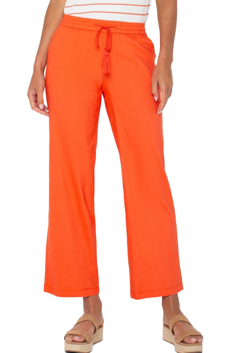 Liverpool Los Angeles Drawstring Wide Leg Pants, Main, color,