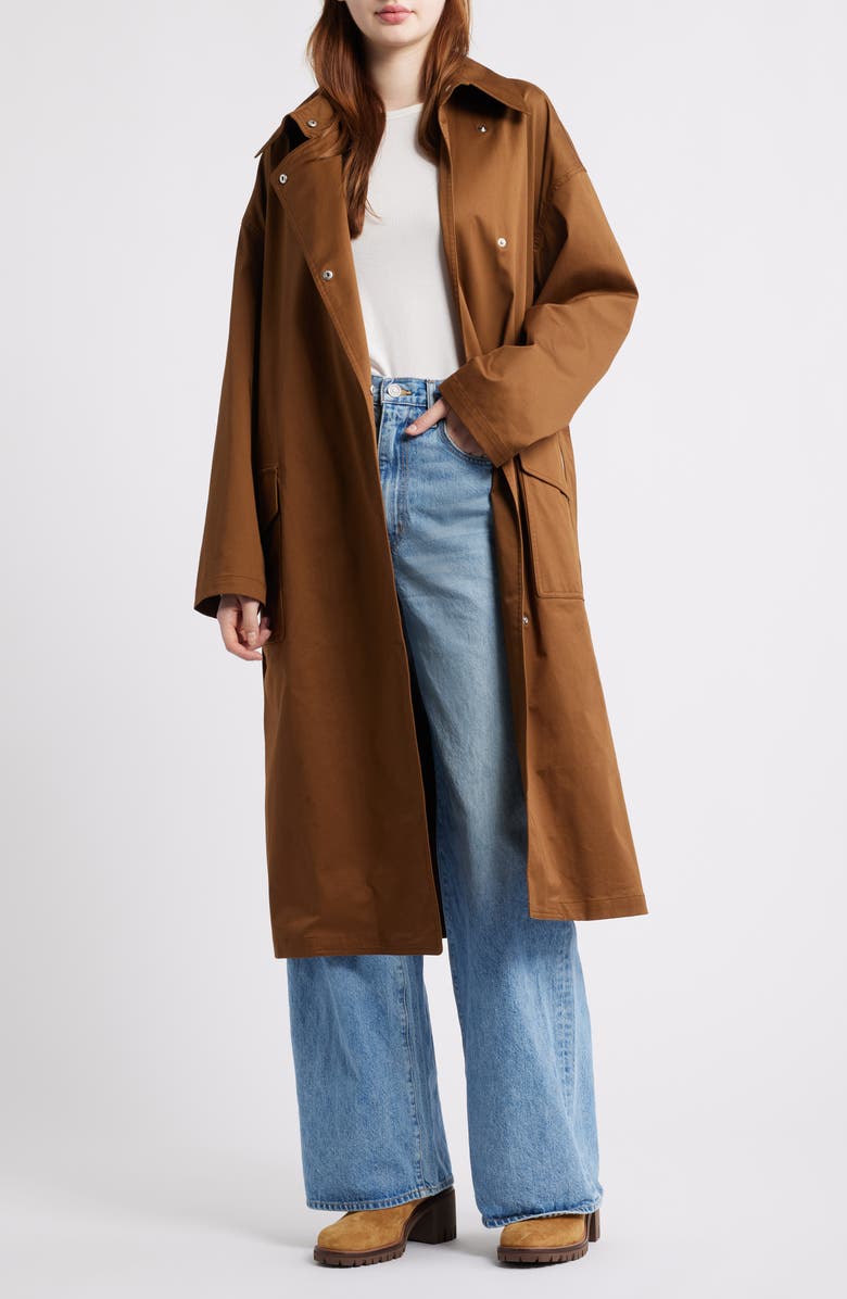 rag & bone Rue Stretch Cotton Trench Coat, Alternate, color, Light Brown