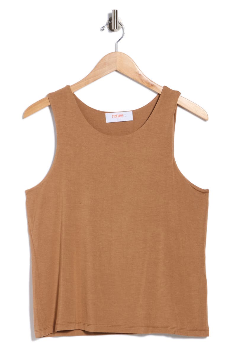 Fitted Tank Top, Alternate, color, MAPLE