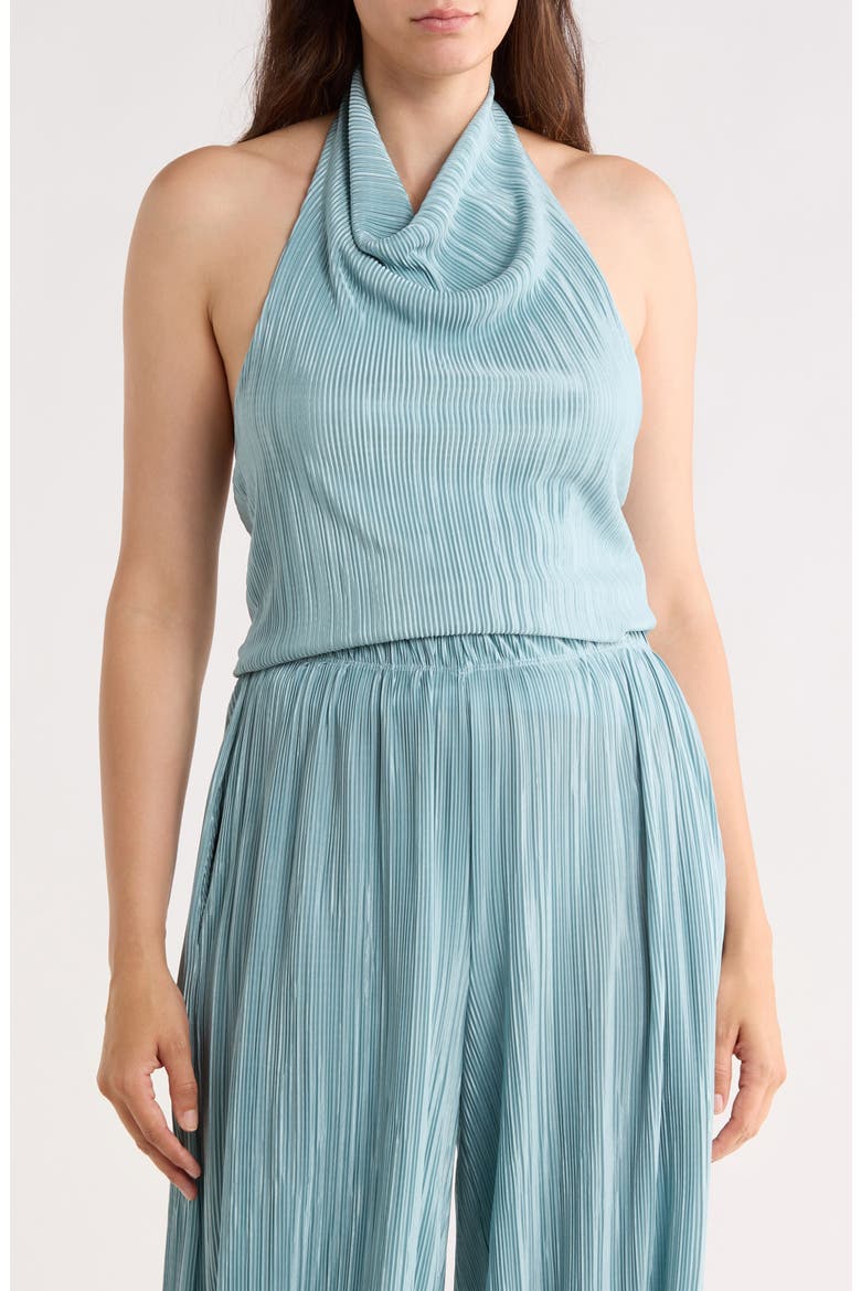 Plisse Halter Top, Main, color, SEAFOAM