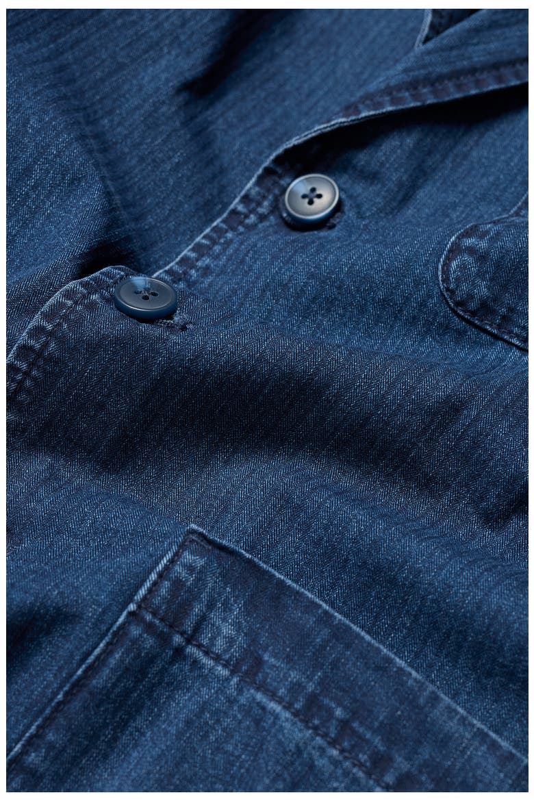 Tollgate Organic Cotton Denim Jacket, Alternate, color, DARK INDIGO WASH