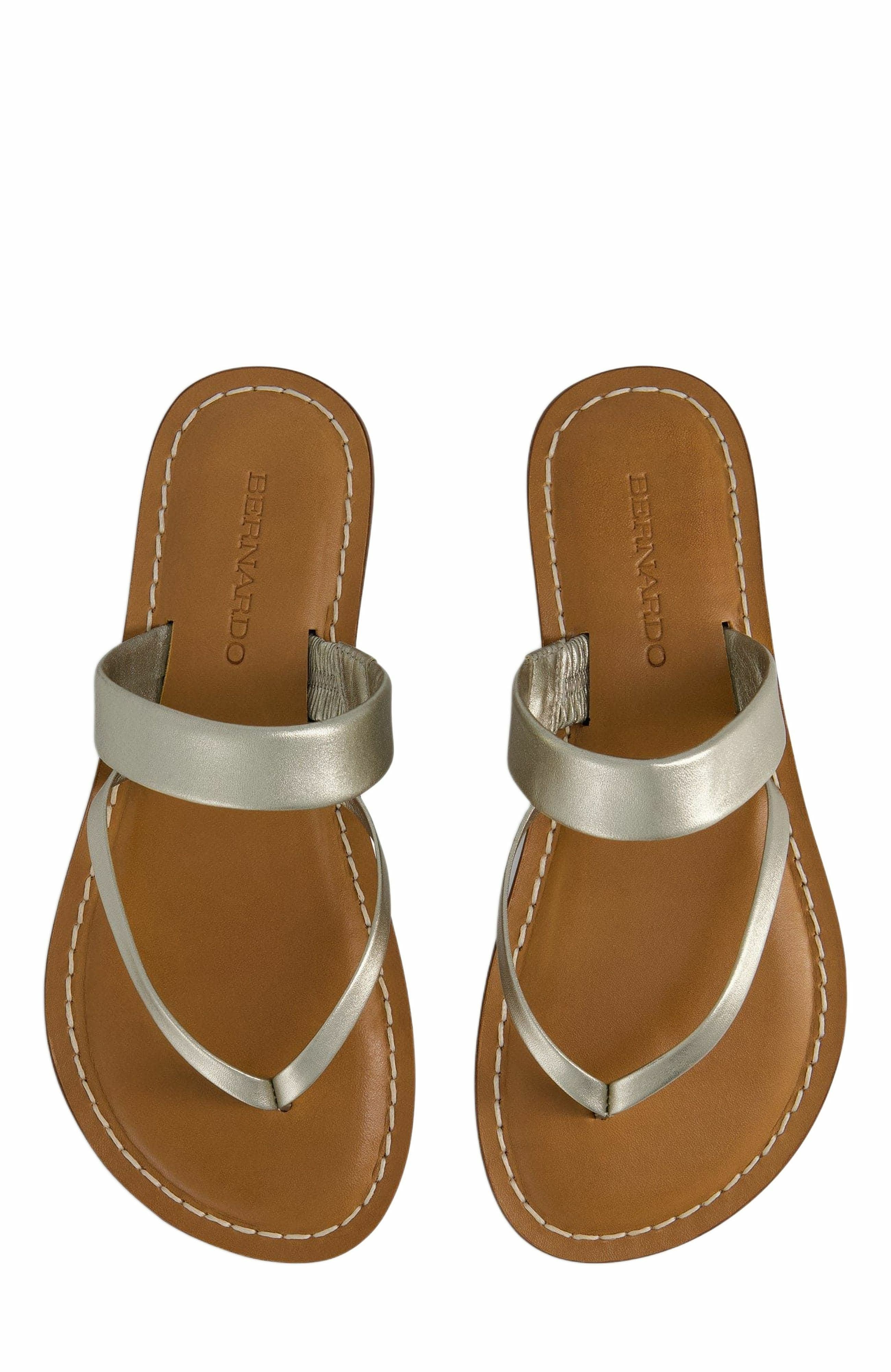 Bernardo Footwear Leia Thong Sandal, Alternate, color, Champagne