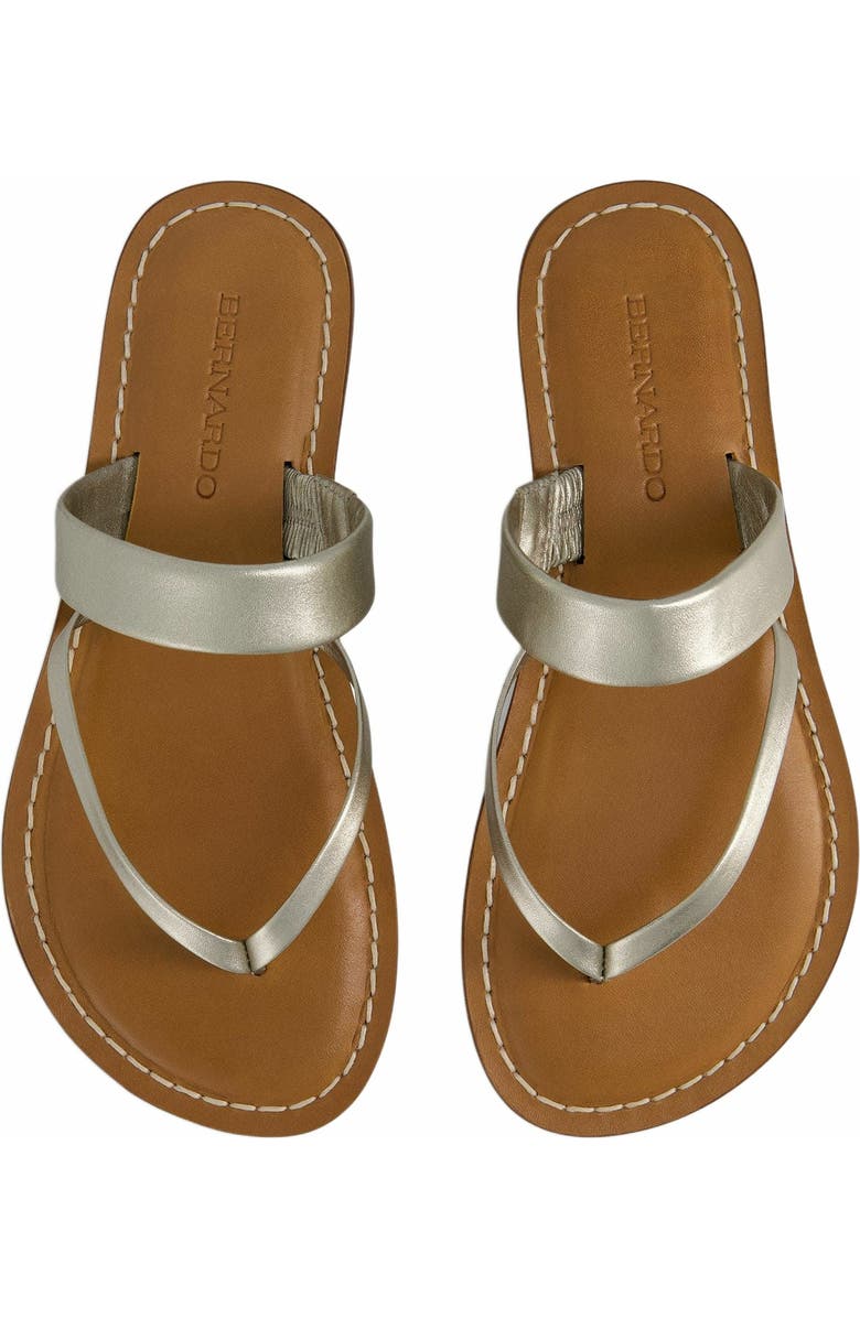 Bernardo Footwear Leia Thong Sandal, Alternate, color, Champagne