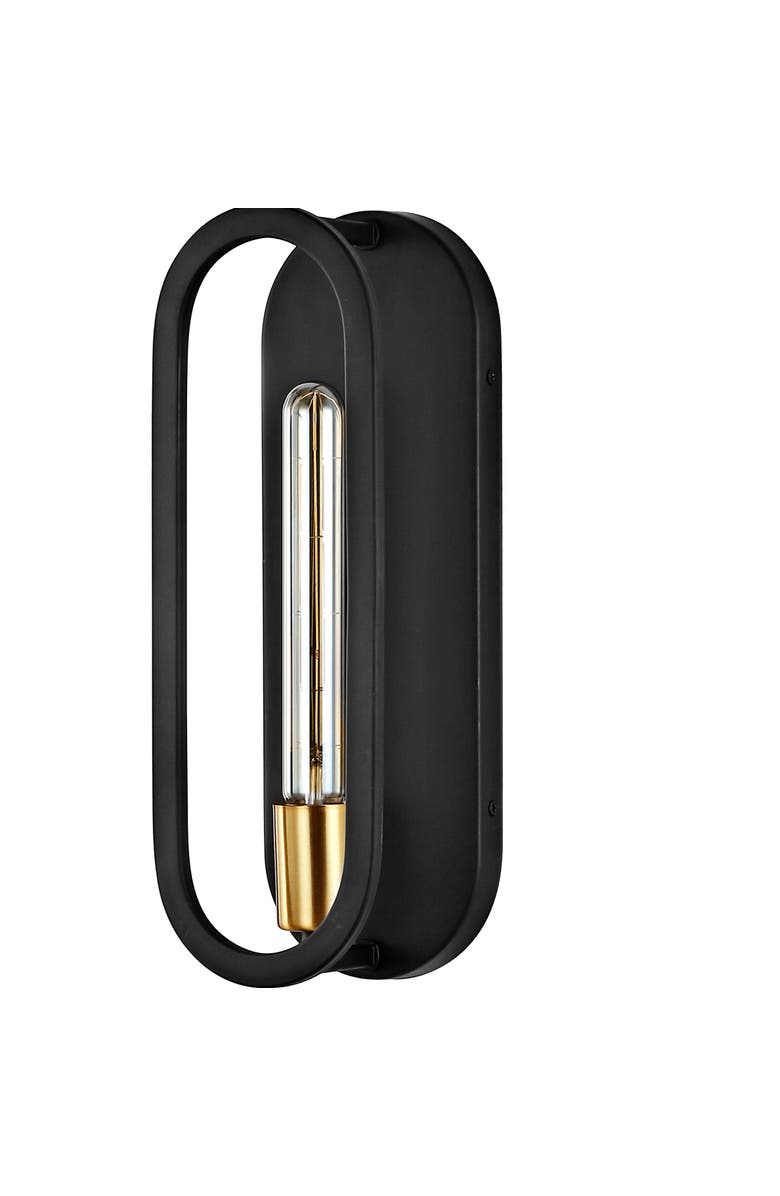 JONATHAN Y Emilia 1-Light Modern Bohemian Iron LED Sconce, Alternate, color, Oil Rubbed Bronze/Brass Gold