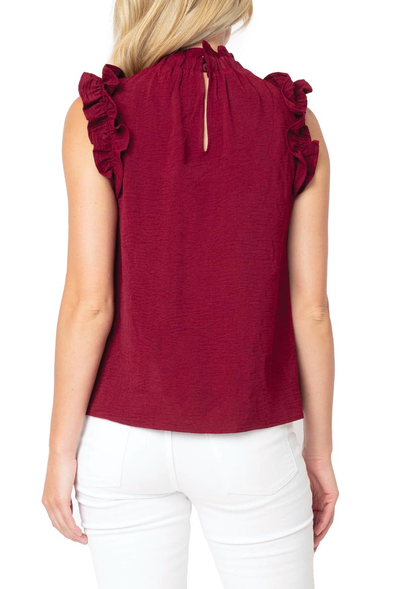 Ruffle Cap Sleeve Top, Alternate, color, SUGAR BEET