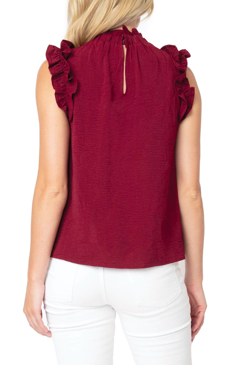 GIBSONLOOK Ruffle Cap Sleeve Top, Alternate, color, Sugar Beet