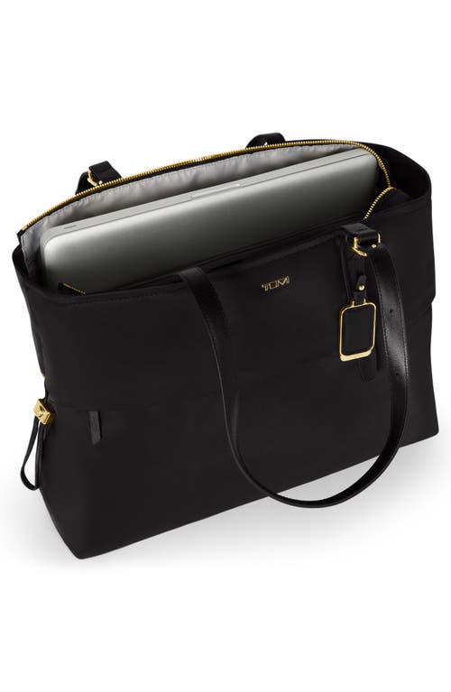 Tumi Voyageur Cam Large Tote Bag In Black/gold