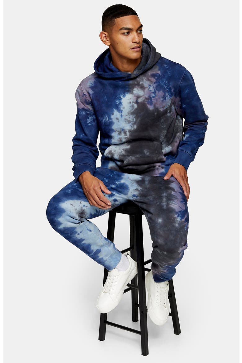 Tie Dye Joggers, Alternate, color, BLACK/ BLUE MULTI
