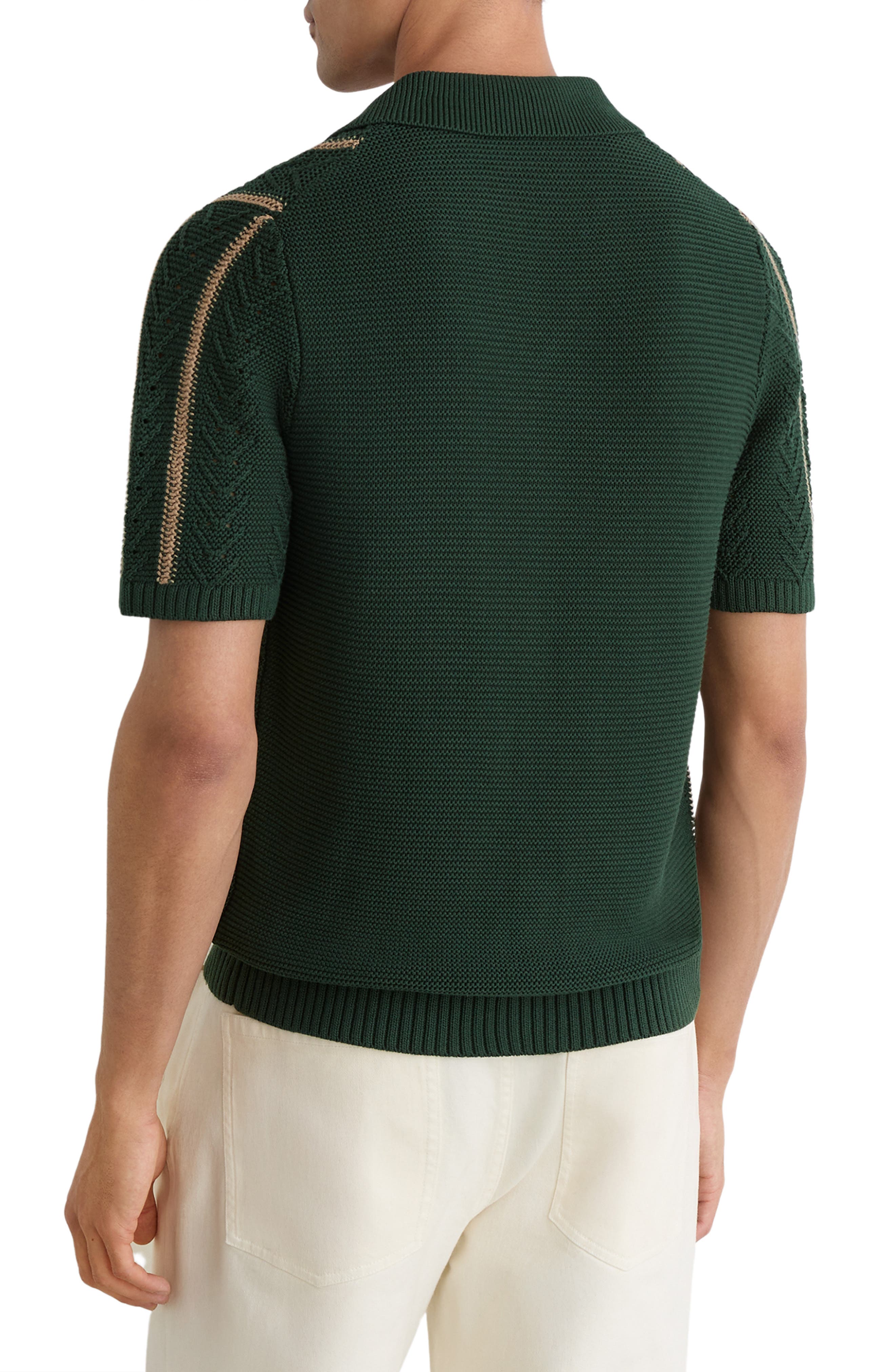 Ellingham Textured Stripe Camp Collar Cardigan - image 2