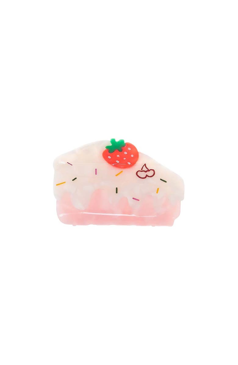 BY ADINA EDEN Strawberry & Sprinkles Hair Caw Clip, Main, color, Pink