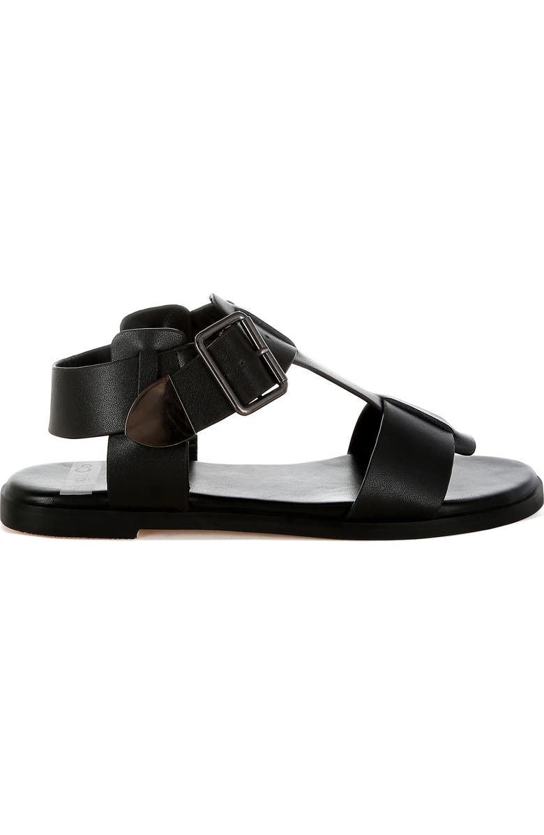 Rag & Co Shayla Gladiator Flat Sandal, Alternate, color, Black