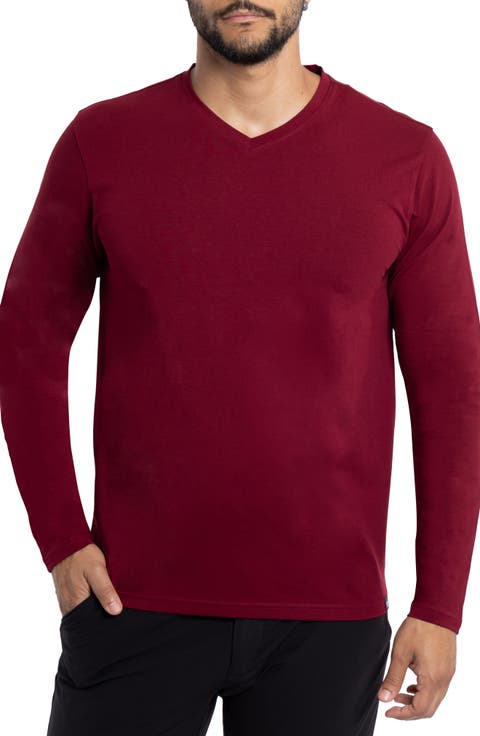 V-Neck Long Sleeve T-Shirt