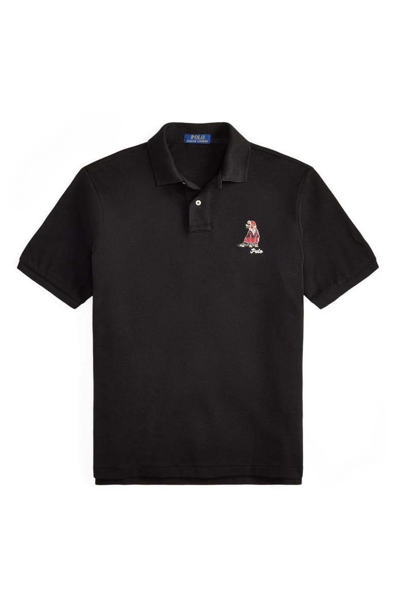 Polo Ralph Lauren Classic Fit Dog Embroidered Polo, Alternate, color, Polo Black
