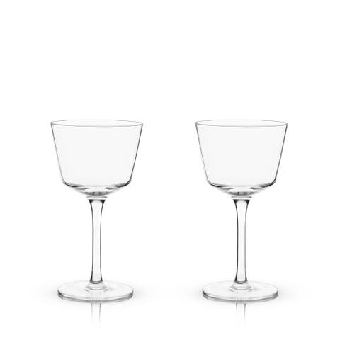 Raye Crystal Angled Nick & Nora Glasses Set of 2