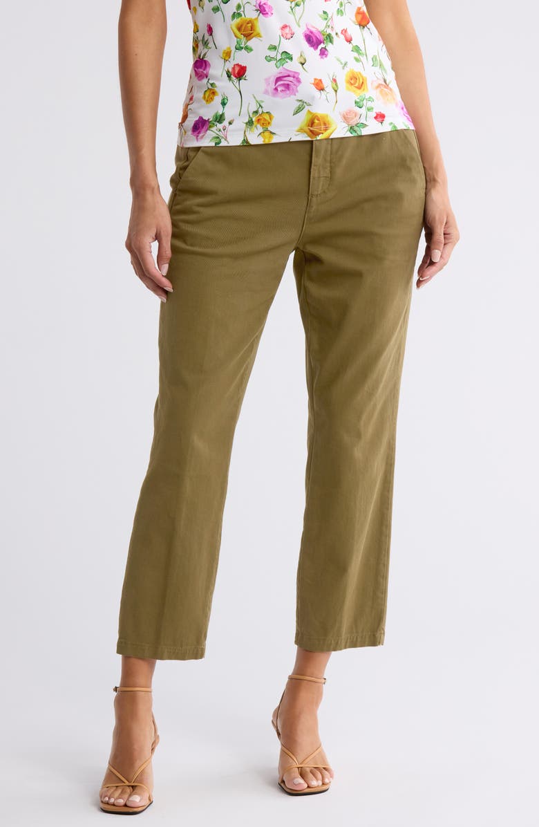 L'AGENCE Harlow High Waist Slim Fit Trouser Pants, Main, color, British Khaki