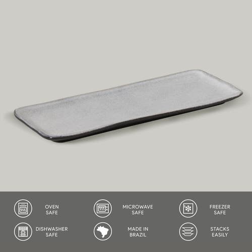 Porto Brasil Rectangular Platter Medium Set Of 4 In Gray