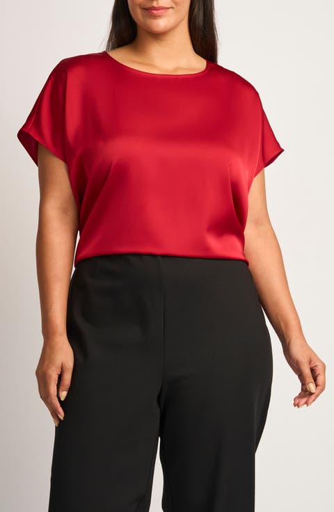 Dolman Sleeve Satin Top