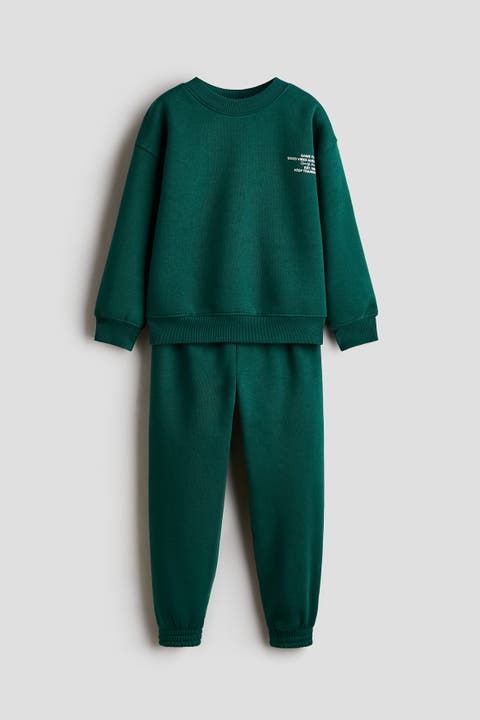 2-piece Printed Sweatshirt And Joggers Set