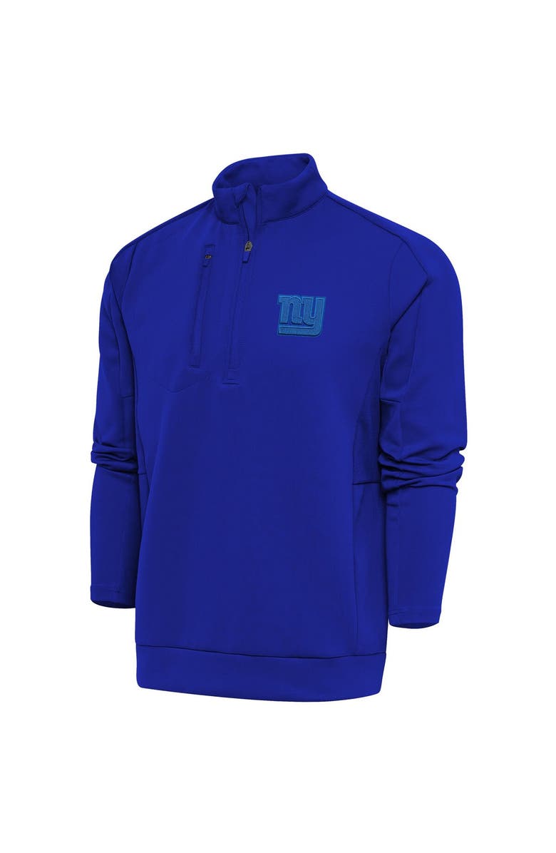 ANTIGUA Men's Antigua Royal New York Giants Tonal Logo Big & Tall Generation Quarter-Zip Pullover Top, Main, color,