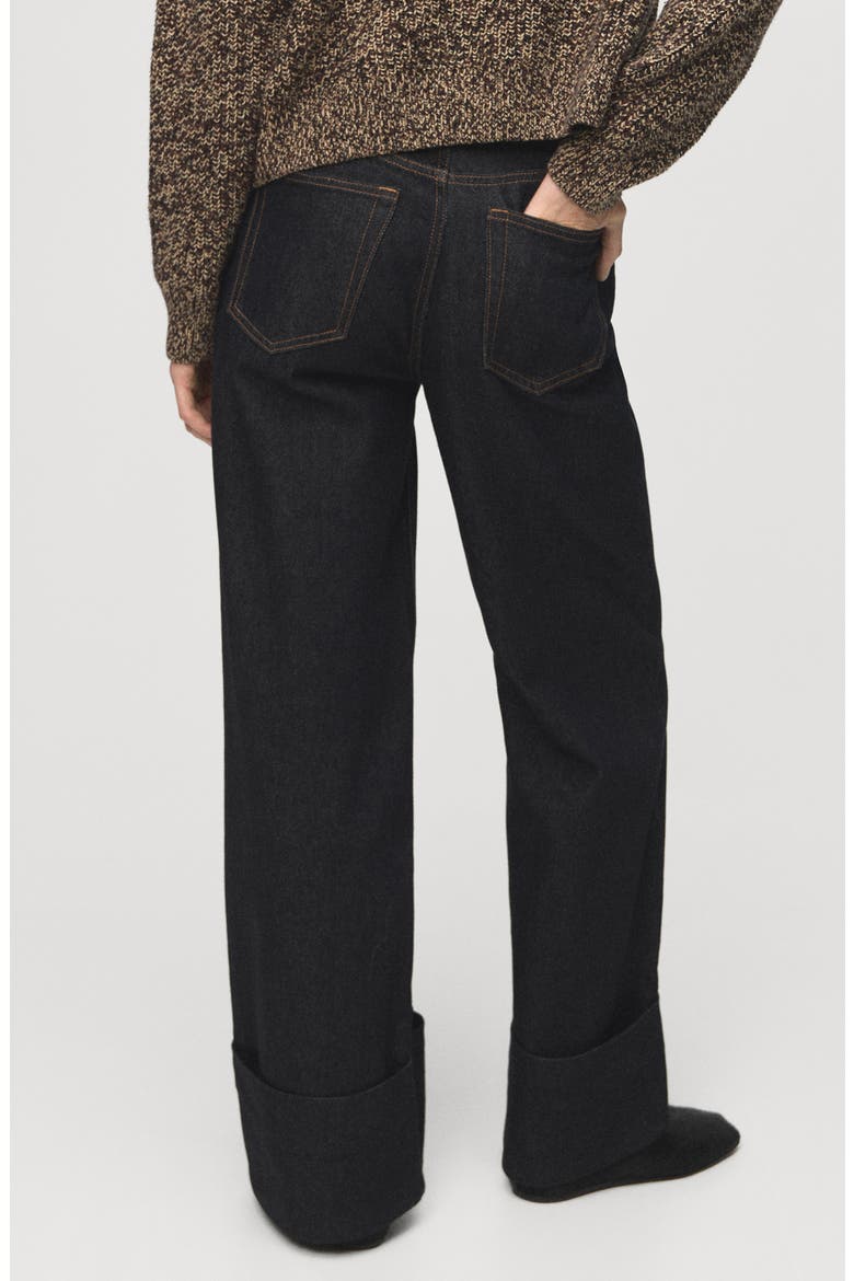 Rolled Hem Straight Leg Jeans, Alternate, color, OPEN BLUE