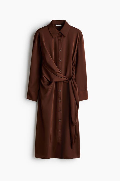 Tie-detail Shirt Dress
