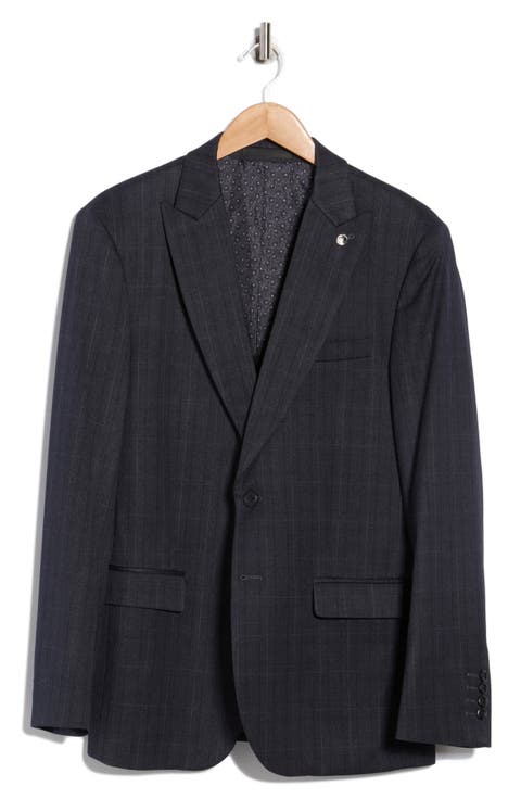 Slim Fit Plaid Blazer