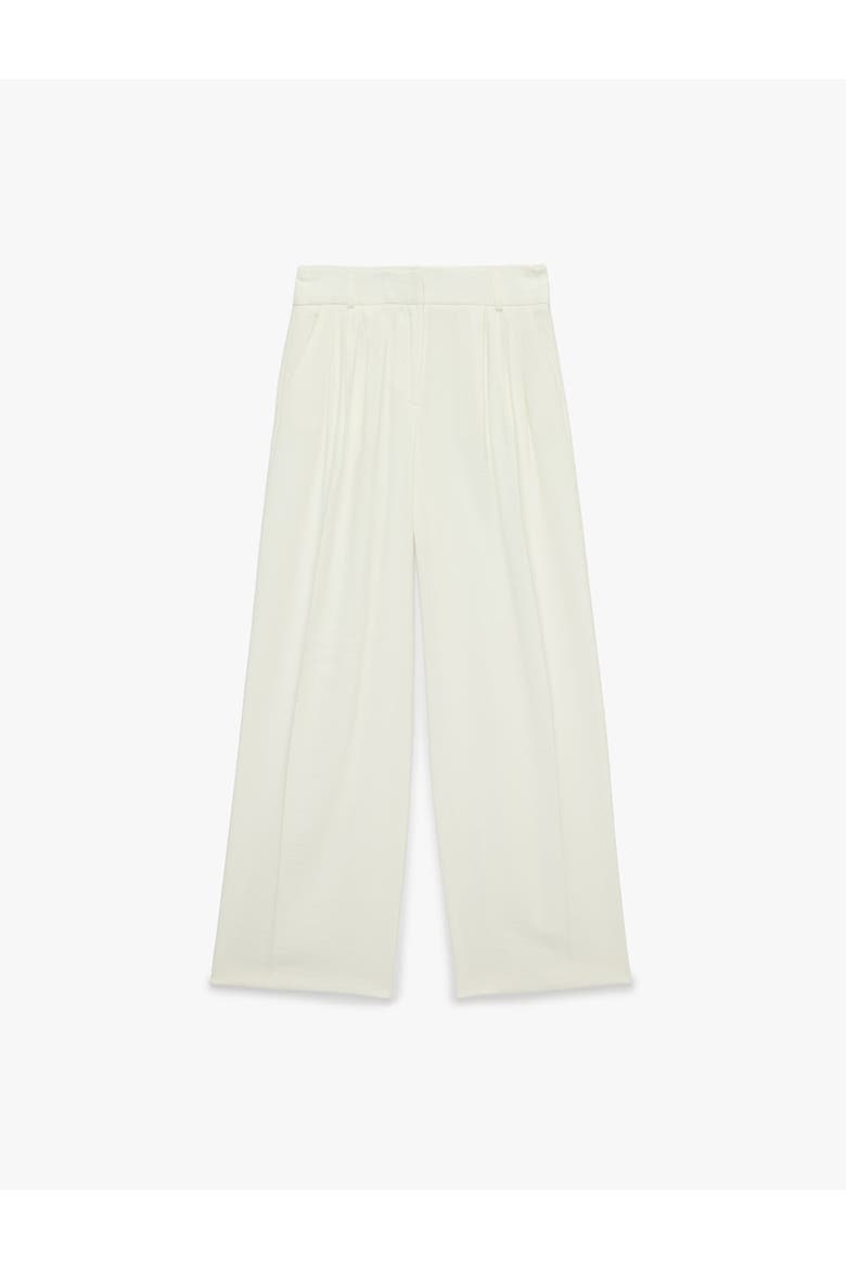 Wide Leg Soft Fabric Trousers, Alternate, color, OFF WHITE