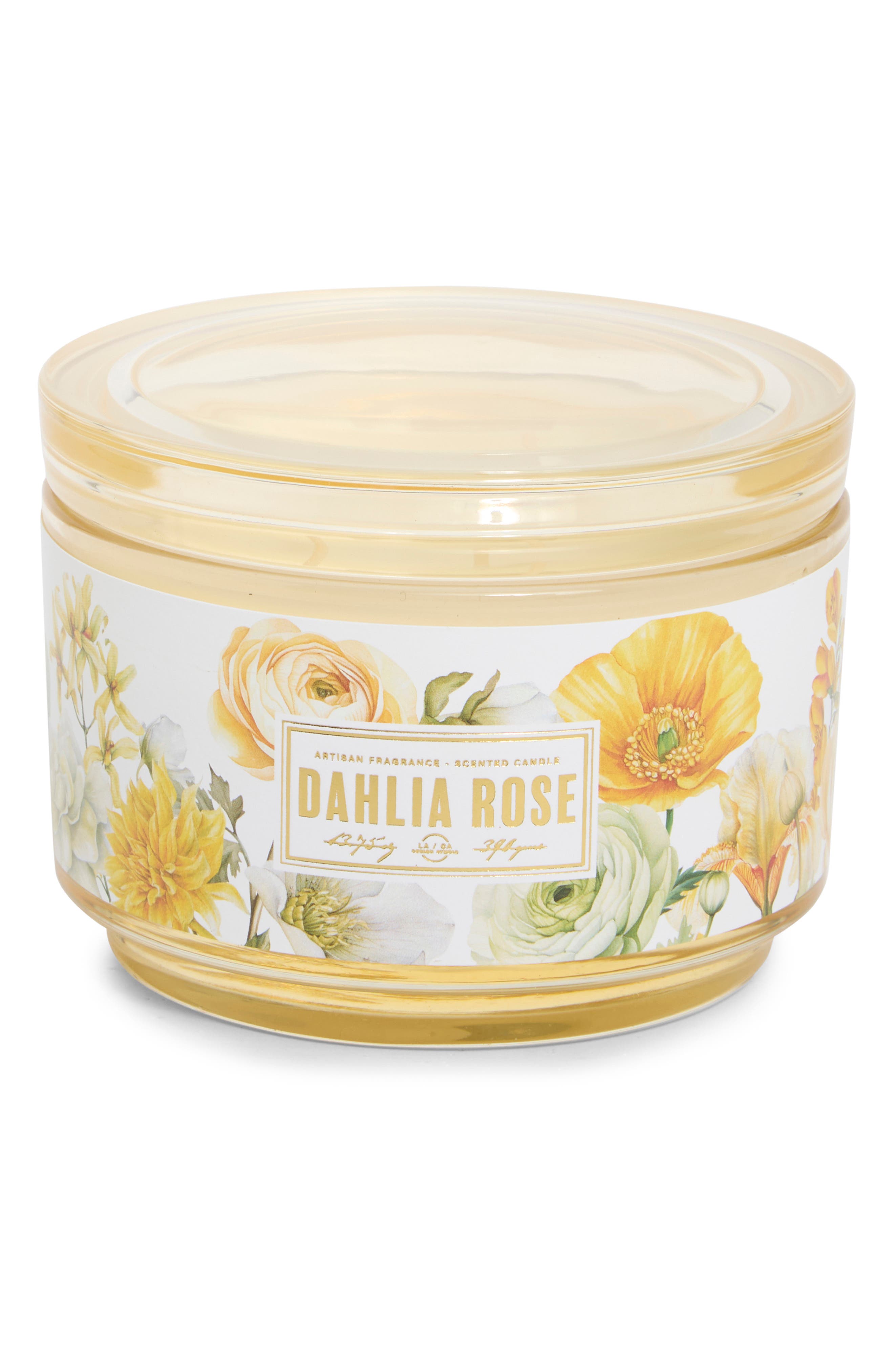 PORTOFINO CANDLES Dahlia Rose 3-Wick Jar Candle