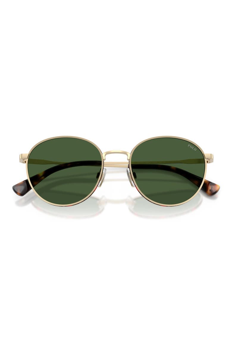 53mm Phantos Sunglasses, Alternate, color, SHINY PALE GOLD / BOTTLE GREEN
