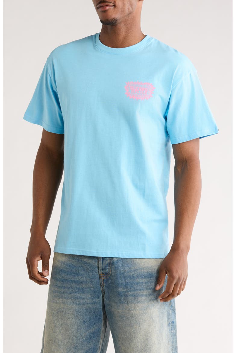 Logo Burst Graphic T-Shirt, Main, color, BALTIC SEA