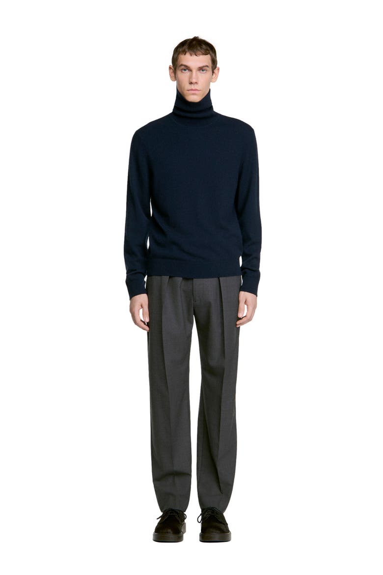 Roll neck cashmere sweater, Main, color, Navy blue