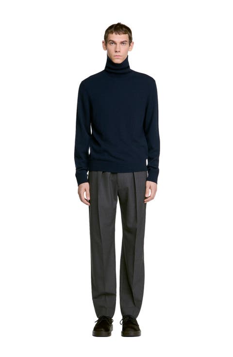 Roll neck cashmere sweater