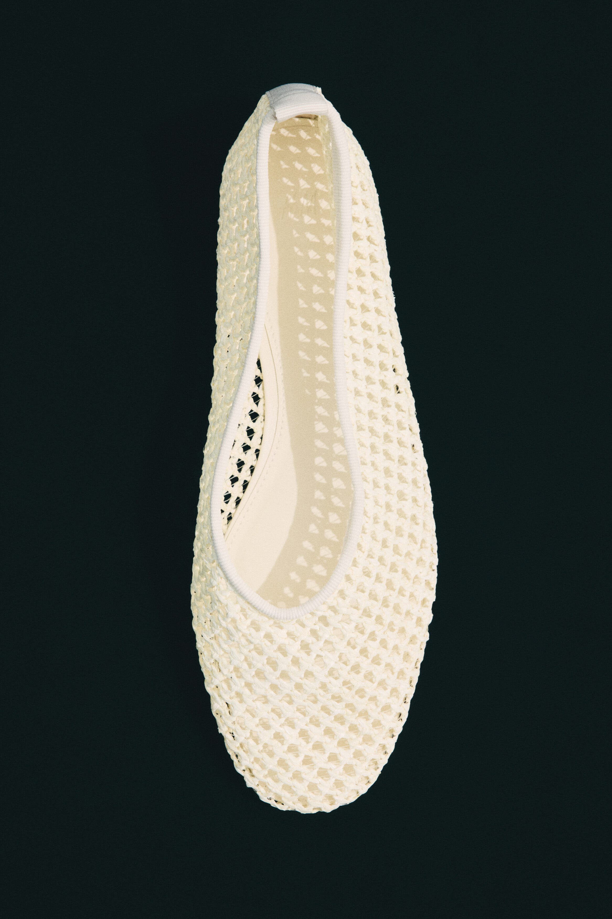 H&M Braided Ballet Flats, Alternate, color, Cream