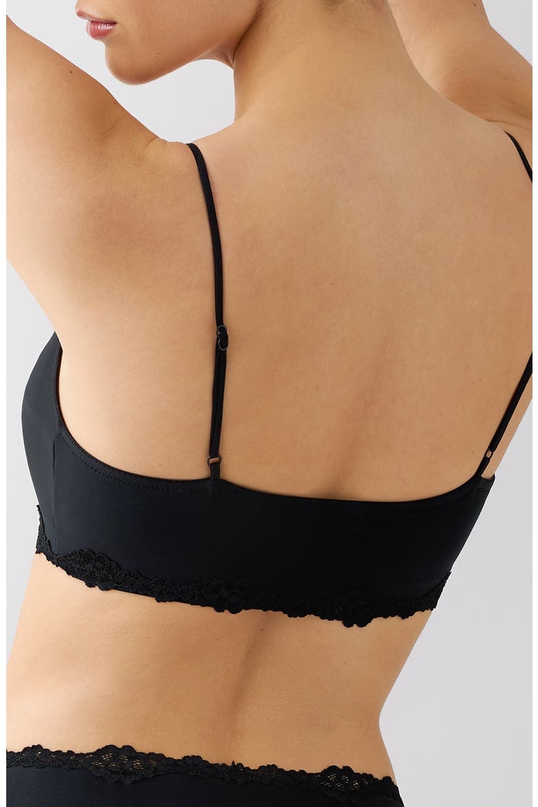 Future Foundation Lace Trim Bralette, Alternate, color, NIGHT