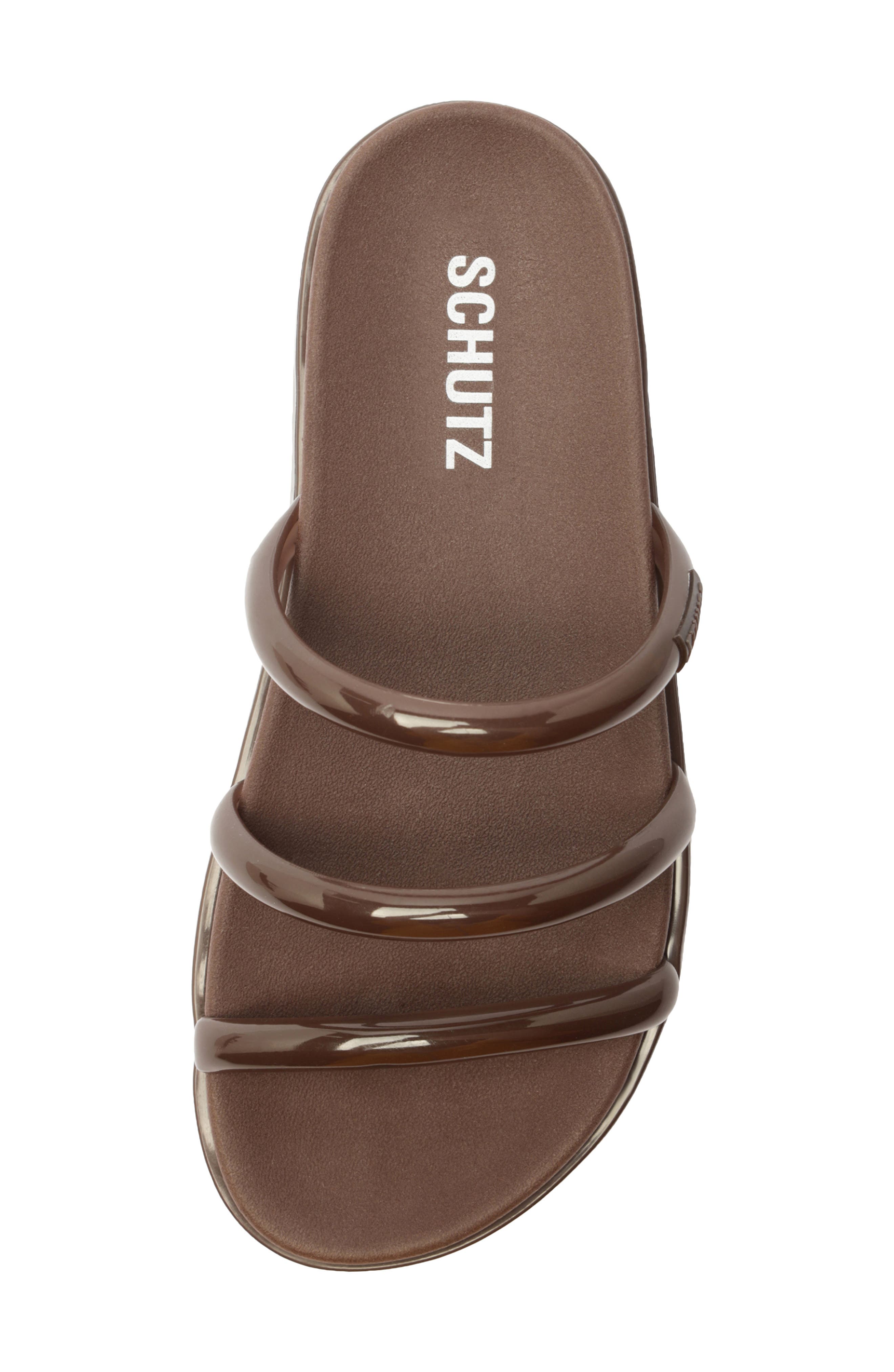 Schutz Polly Sporty Platform Sandal, Alternate, color, Marrom Chocolate Bar