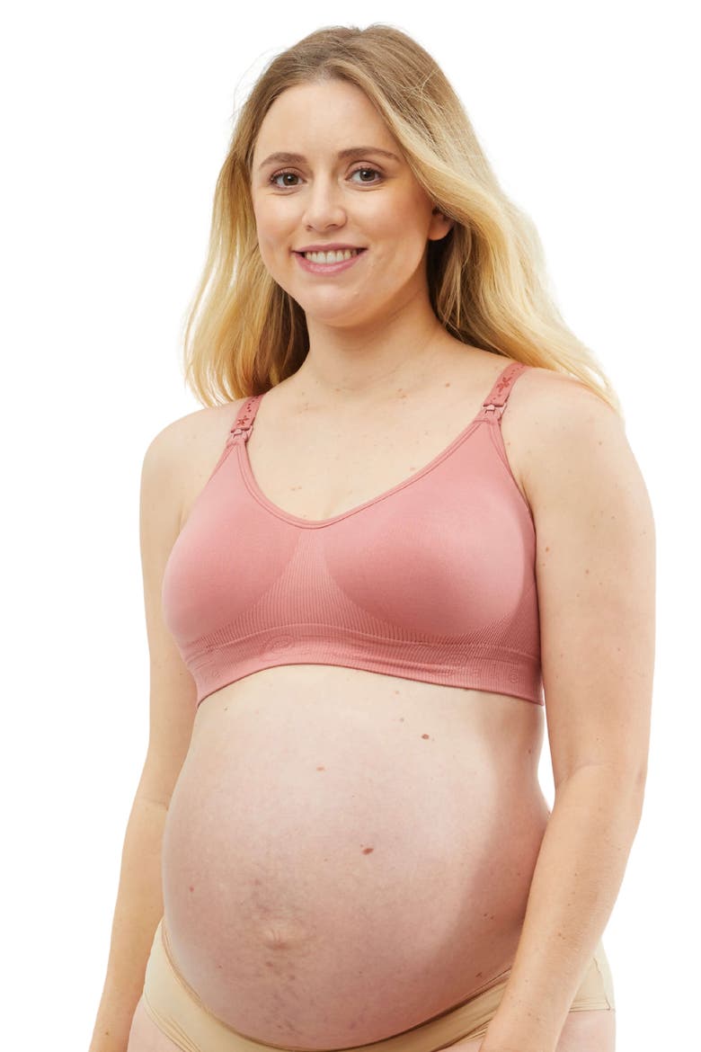 Rock Candy Seamless Padded Luxury Nursing Bra, Alternate, color, Rosewood