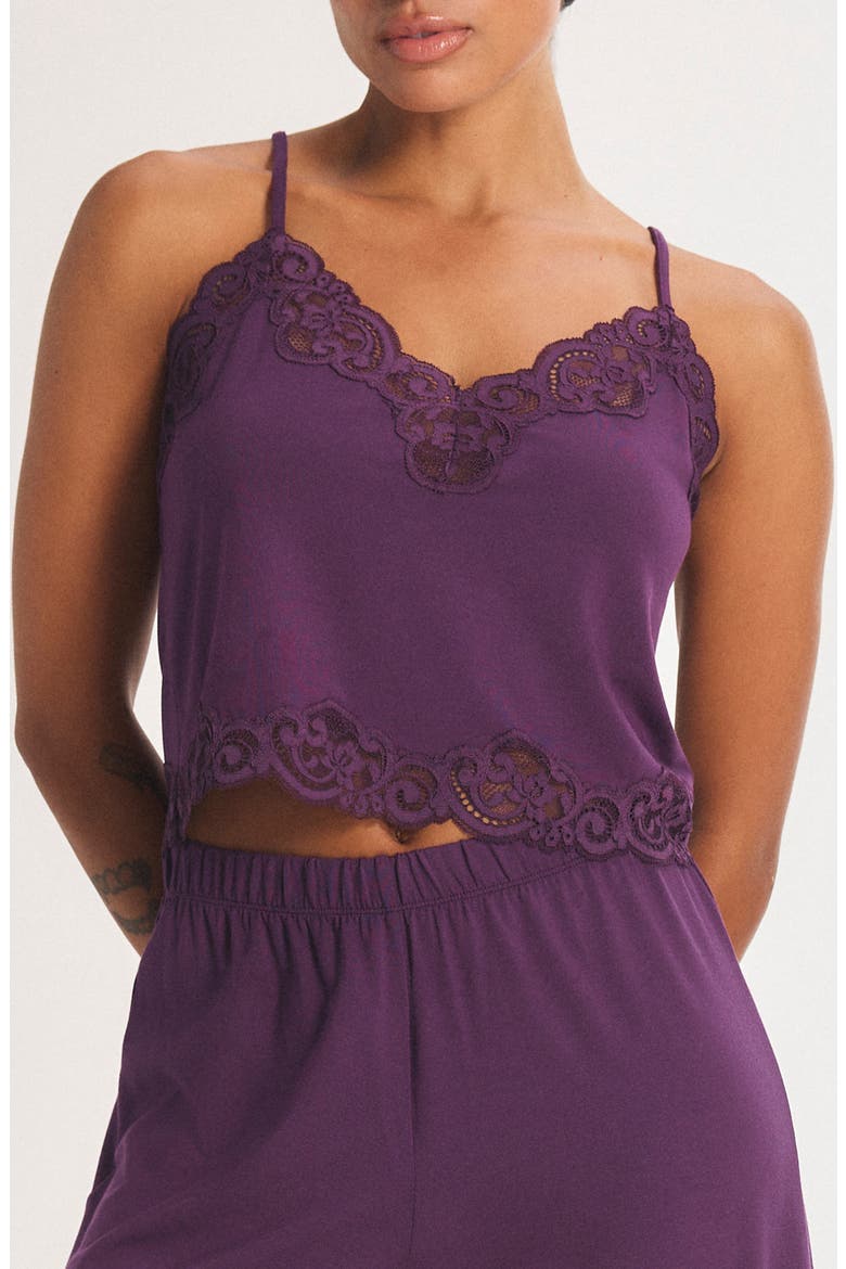 Swirly Girly Pajama Camisole, Main, color, MIDNIGHT PURPLE
