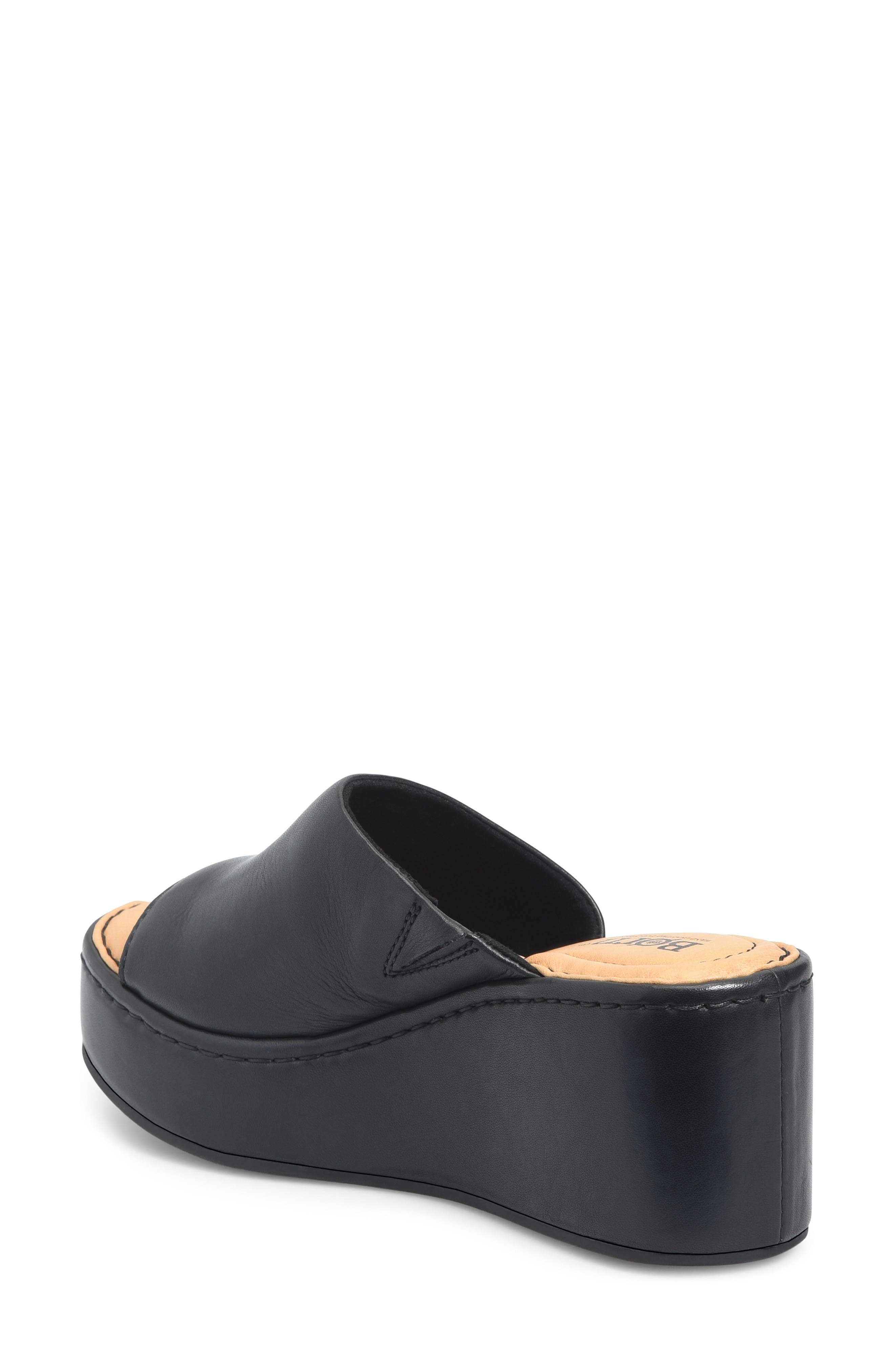 Børn Shilo Platform Wedge Sandal, Alternate, color, Black Leather