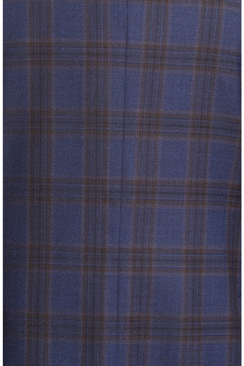 Midland Plaid Wool Sport Coat, Alternate, color, NAVY