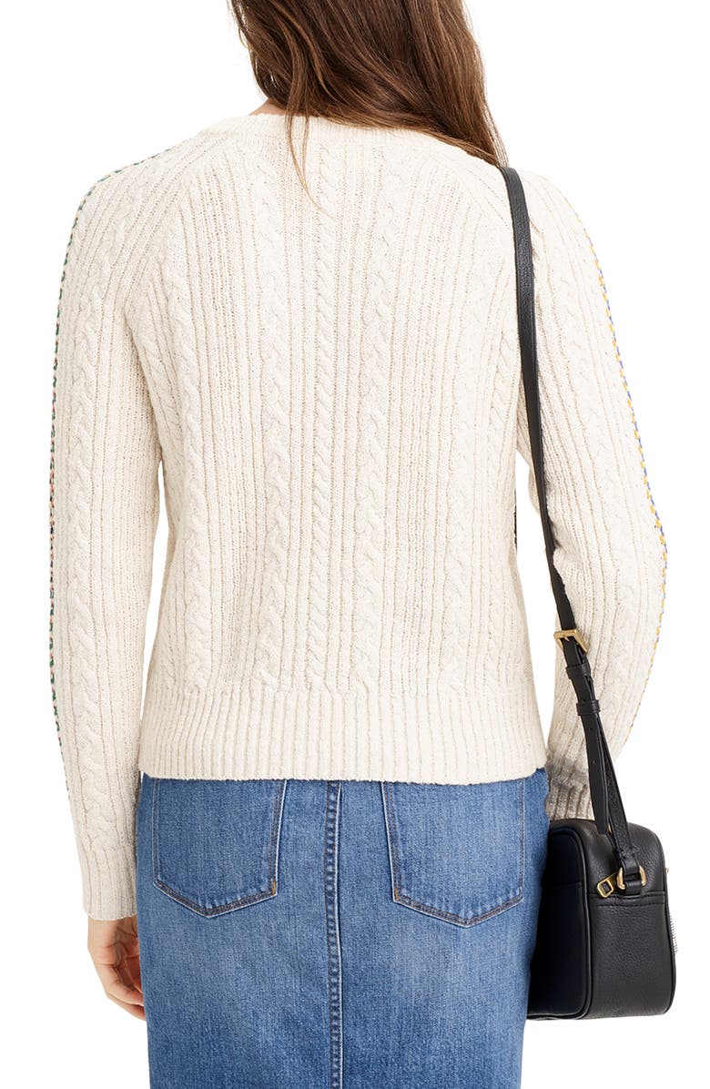 J.Crew The Reeds X J.Crew Rainbow Cable Knit Sweater, Alternate, color, 