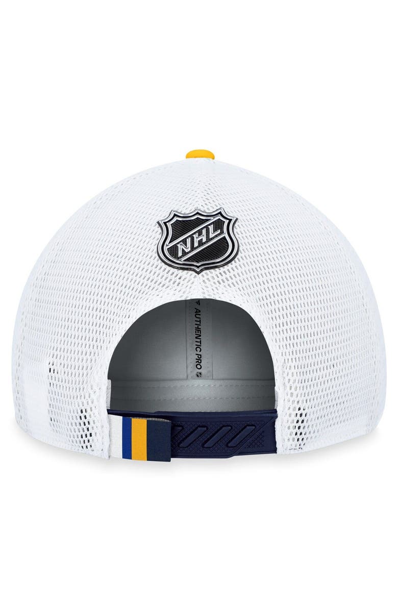 FANATICS Men's Fanatics Branded  Navy St. Louis Blues 2023 NHL Draft On Stage Trucker Adjustable Hat, Alternate, color, 